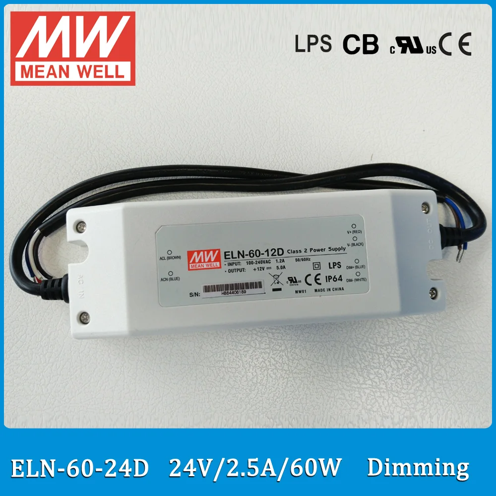 Оригинальный светодиодный источник питания с регулируемой яркостью 60 Вт 2 5 А 24 В |