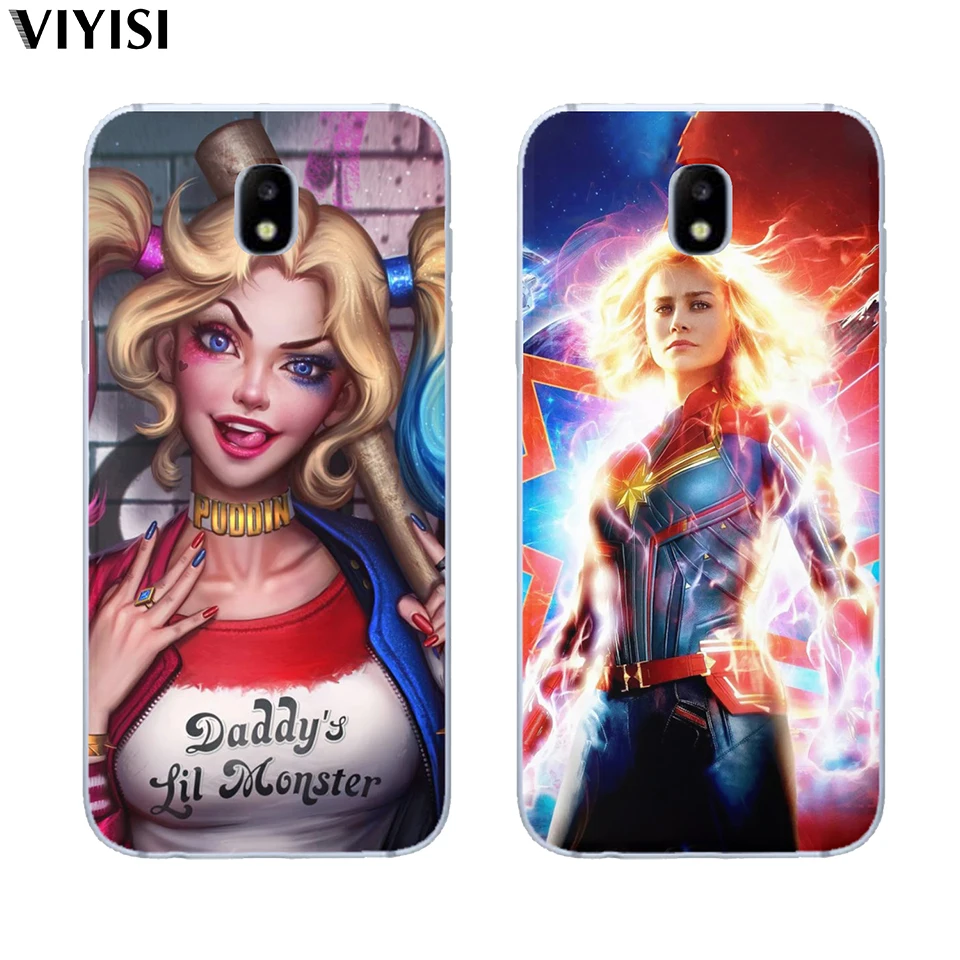 

For Samsung galaxy a7 2018 case A6 A8 A5 A7 A3 A9 2016 2017 2018 Plus Coque Luxury Captain Marvel DC Joker Shazam Deadpool Etui