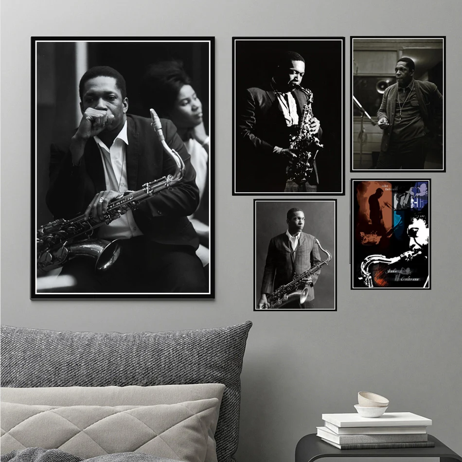 

Poster And Prints Painting Art John Coltrane Jazz Musician Music Singer Star Wall Art Wall Pictures For Living Room Home Decor