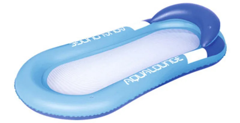 Летний надувной пляжный плавающий шезлонг, надувной матрас для плавания, водных видов спорта, вечерние пляжные плавающие спальные кресла - Цвет: Blue bed