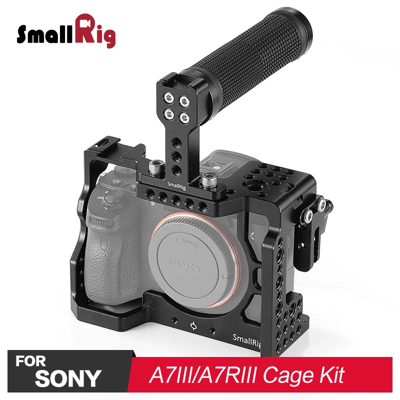 

SmallRig A7M3 Camera Cage Kit for Sony A7R III / A7III Camera comes with HDMI lock & Rubber Top Handle Grip