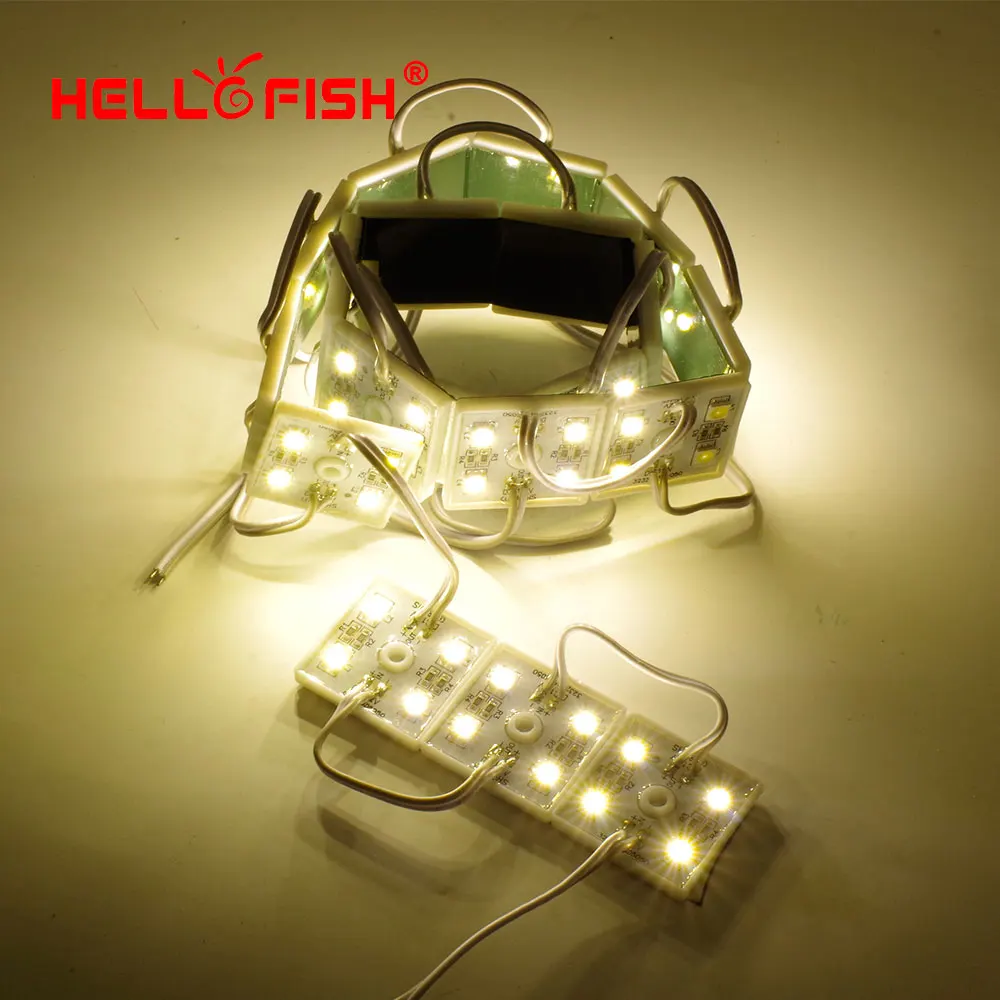 US $28.99 Hello Fish 100pcs DC12V 5050 4 LED Modules WhiteWarm White IP65 Waterproof For LED Signs Advertisements
