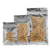 200PCS Clear Front Silver Aluminum Foil Bags Zip Lock Package Bag Food Grocery Mylar Ziplock Plastic Package Valve Bags 1