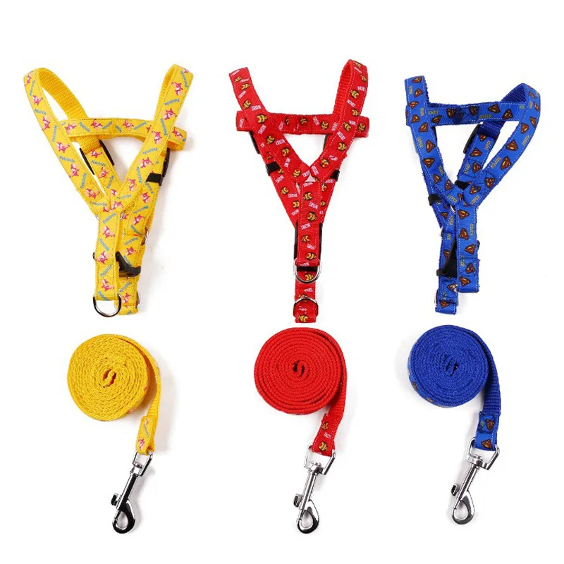 Petcircle Adjustable Pet Dog Leash Basic Halter Harnesses Superman Iron