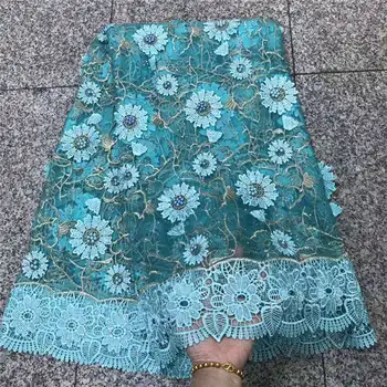 

African Lace Fabric 2018 with flower Nigerian Laces Fabric 2018 High Quality French Tulle Lace Fabric For Women for wedding -35