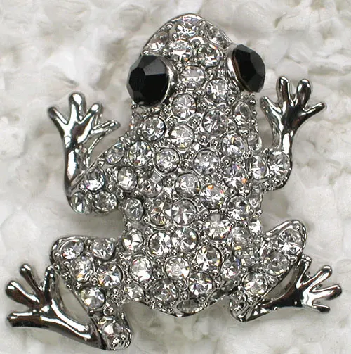 Броши в форме лягушки из горного хрусталя C754 A|pin brooch|frog pinrhinestone frog |