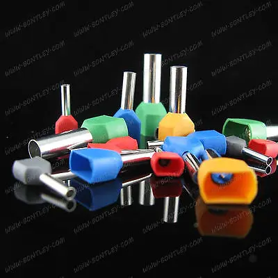 

1000pcs 14 AWG 2.5mm Pre-Insulated Terminals Wire Ferrules End Sleeve TE2510