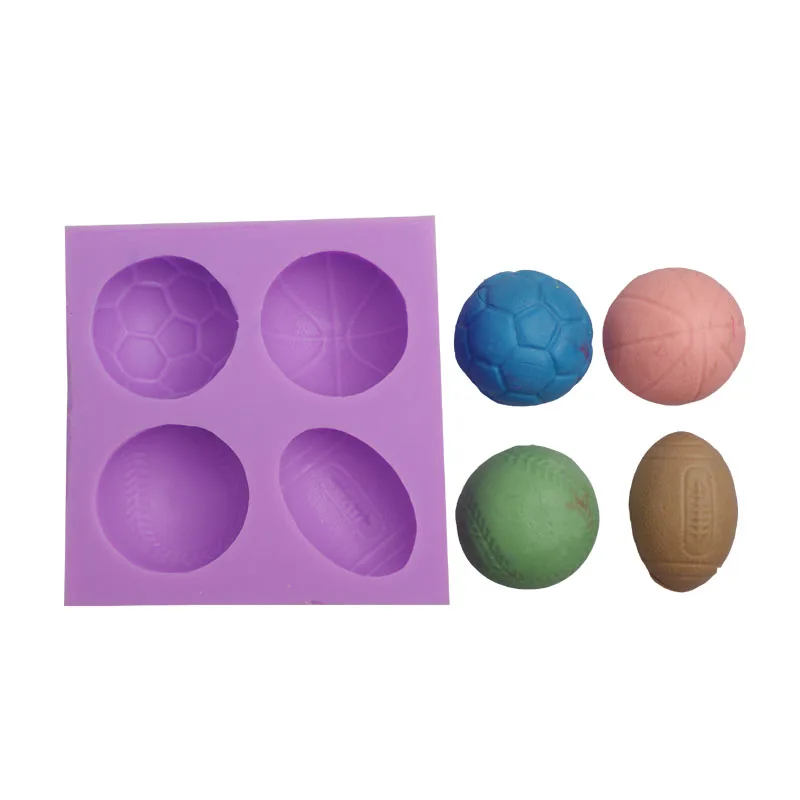 Moule A Gateau En Ballon De Tennis Grand Ballon De Football Et De Tennis Moule A Chocolat Outil De Cuisson De Cuisine Fondant Decoration De Gateau Aliexpress