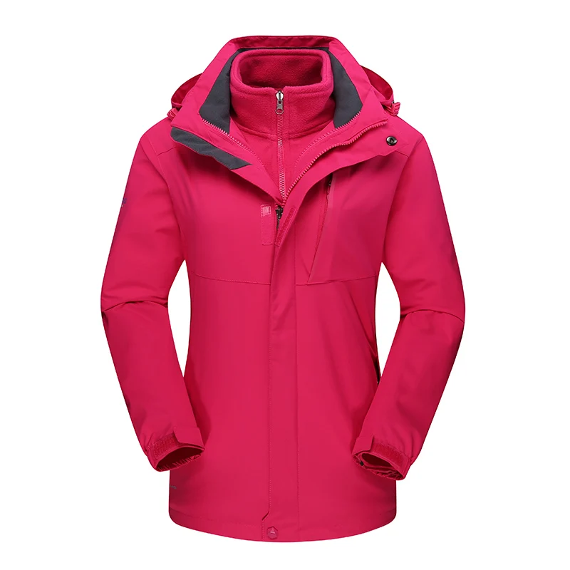 Goexplore ore, зимняя куртка для женщин, для катания на лыжах, пеших прогулок, водонепроницаемая, ветрозащитная верхняя одежда,, дышащая, двухслойная, утепленная, Женская куртка - Цвет: rose