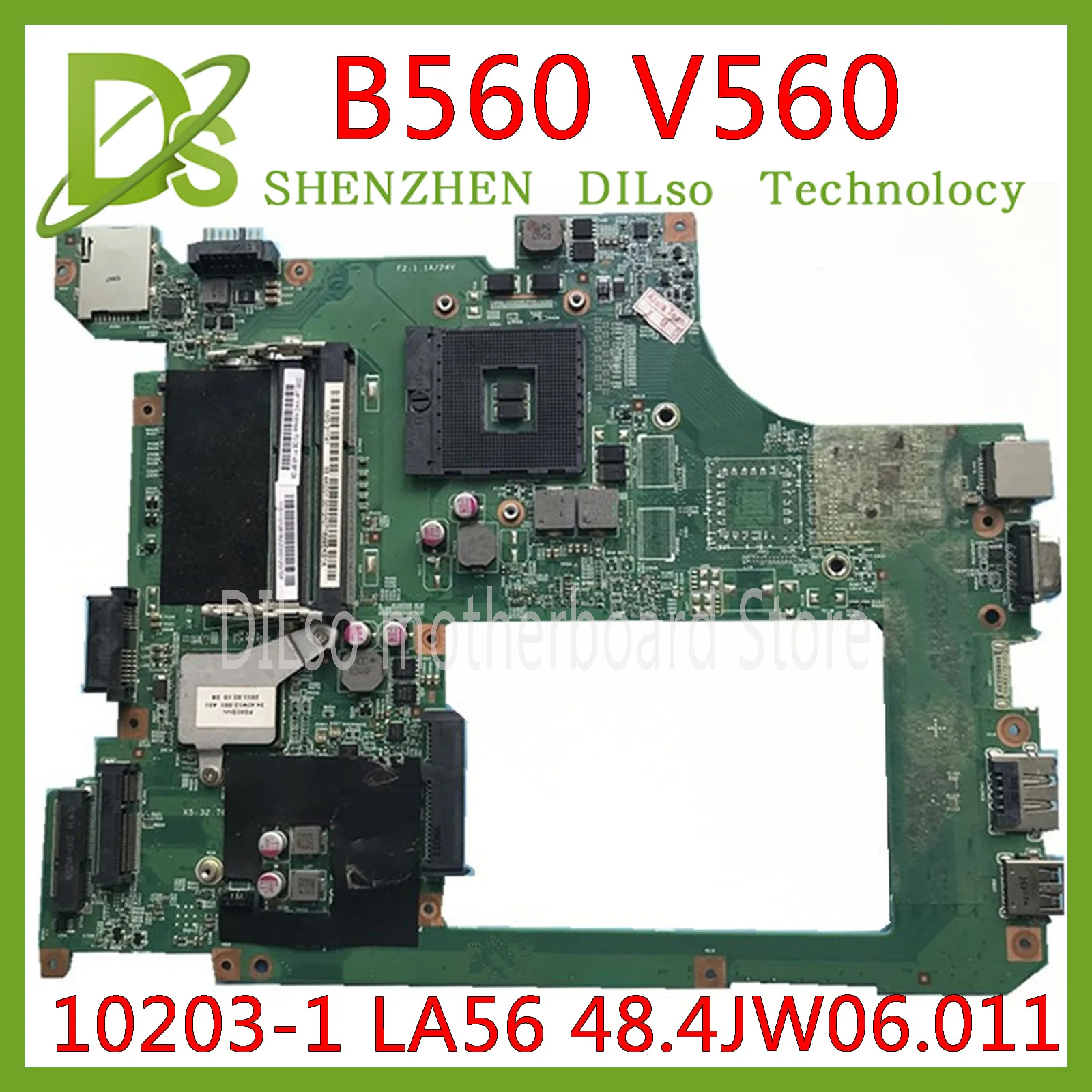 KEFU B560 материнская плата для lenovo B560 V560 материнская плата для ноутбука HM55 HD DDR3 10203-1 LA56 48.4JW06.011 тестовая работа