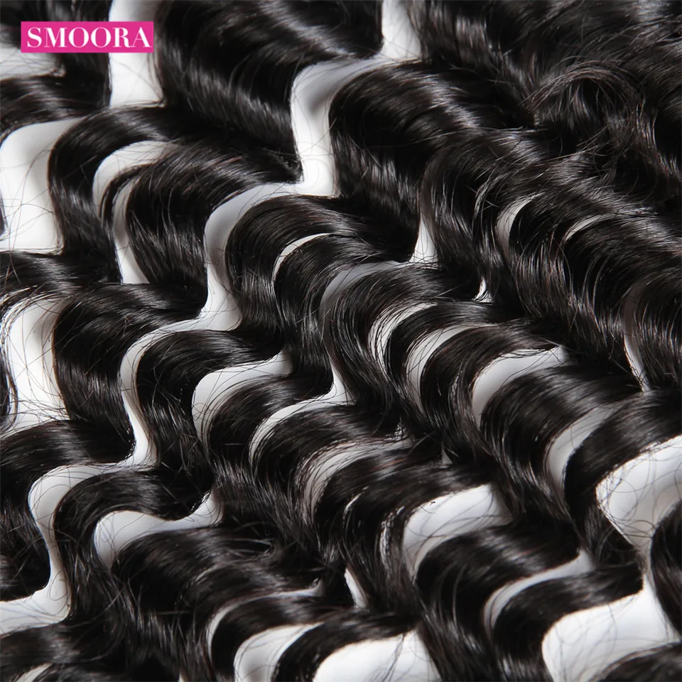 Brazilian Deep Wave 13*4 Ear to Ear Free Part Lace Frontal Closure 100% Non Remy Human Hair Natural Color 10-20 Inch Smoora Hair Brazilian Deep Wave 13*4 Ear to Ear Free Part Lace Frontal Closure 100% Non Remy Human Hair Natural Color 10-20 Inch Smoora Hair
