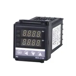 Двойной цифровой РКЦ REX-C100 PID температура контроллер с K термопары реле выход