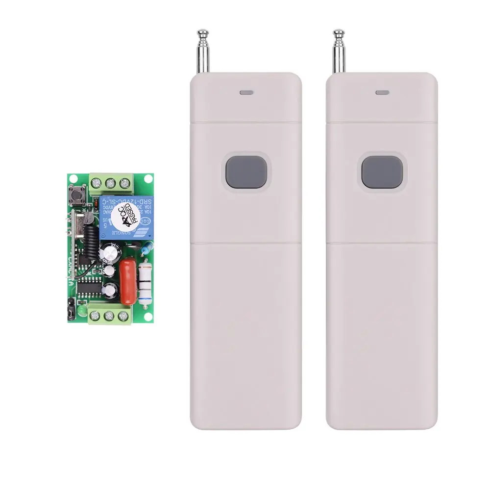 

FYT343 220V 1CH Wireless RF Remote Control Switch Relay Set 1 Receiver + 2 Transmitters 3km Long Distance Control