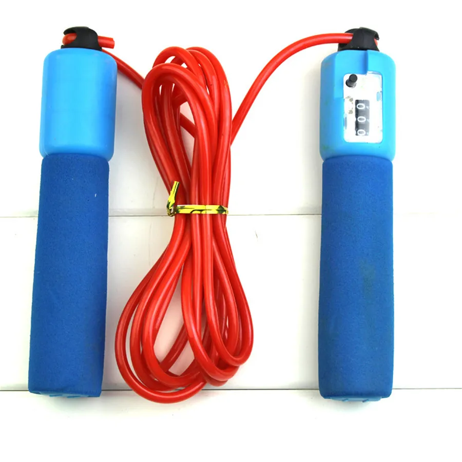 Rubber Counter Jump Rope Crossfit Adjustable Cotton Thread Skipping Rope Jumping (4)