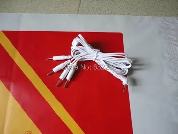 

DHL Freeshipping 1000pcs/lot DC 2.5MM 4 way electrode wires /cable for digital therapy machine ,tens machine ,slimming massager