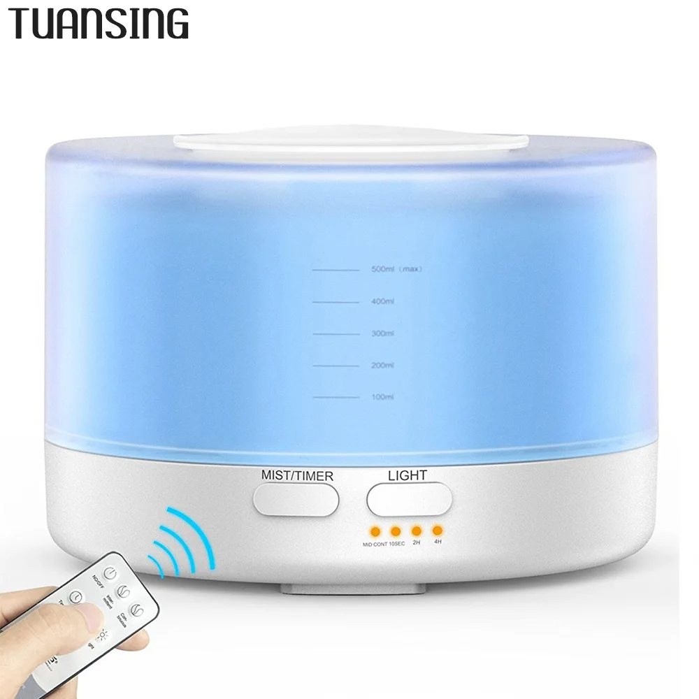 Us 2499 50 Di Scontotelecomando Olio Essenziale Diffusore 500 Ml Aroma Ad Ultrasuoni Nebbia Fredda Umidificatore Con Luce Di 7 Colori Che Cambiano