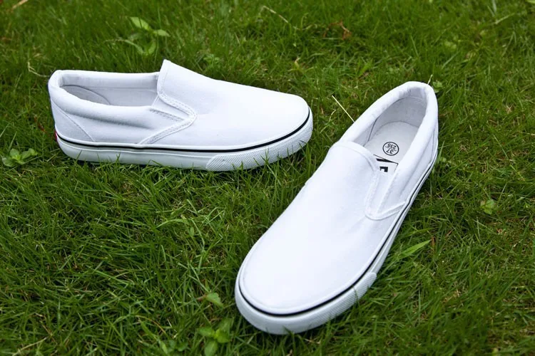 black non canvas shoes