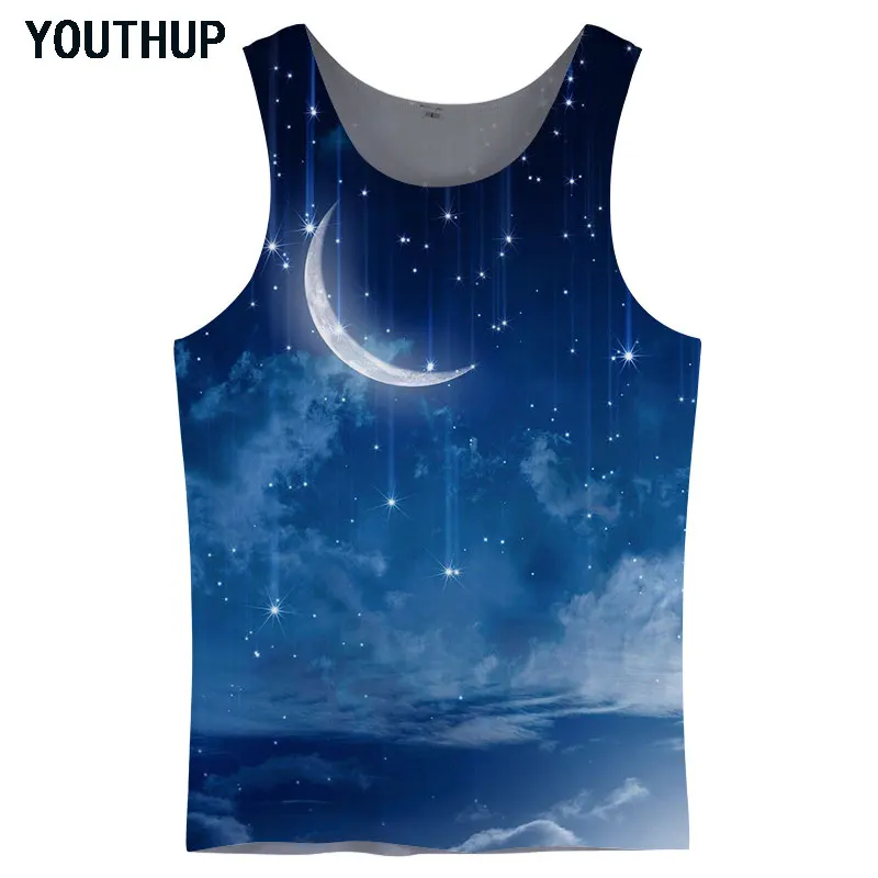 YOUTHUP 2020 новые мужские/женские топы на бретельках модные летние футболки с 3D