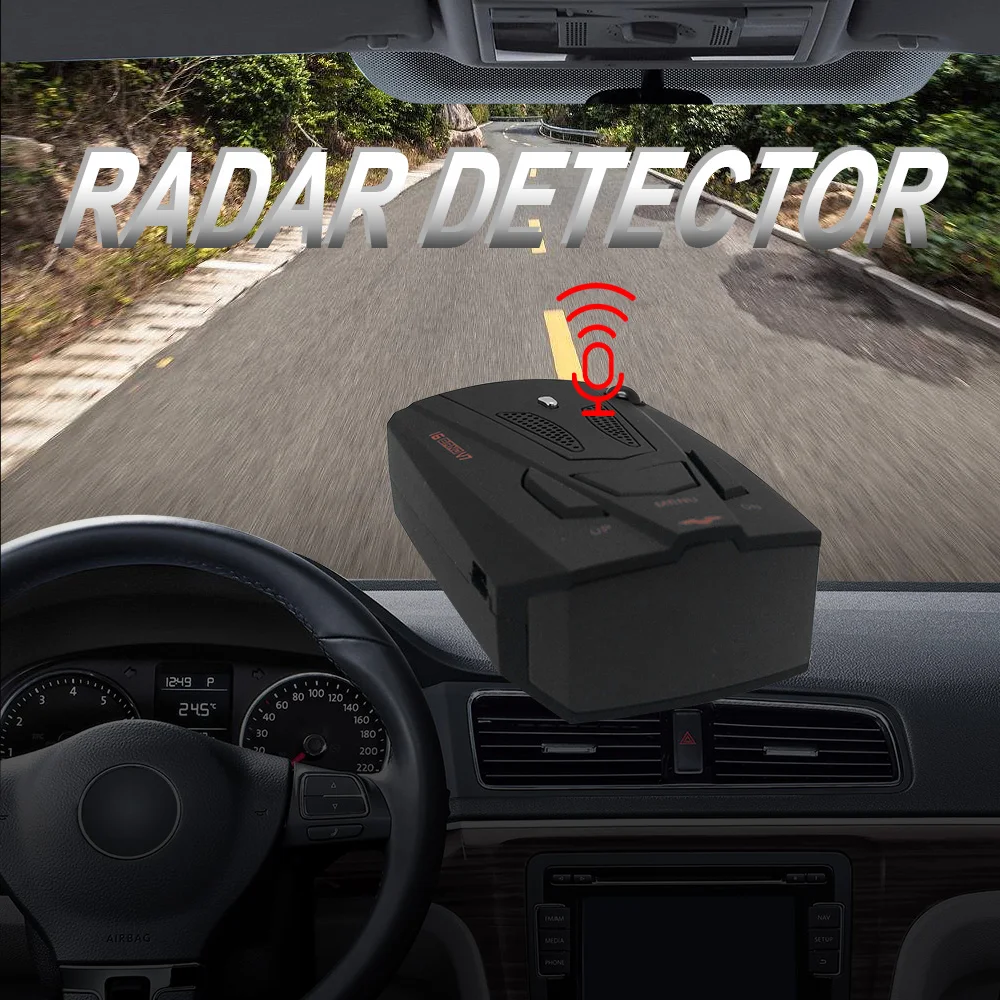 

Car Radar Speed Detector V7 English Russian 16 Band Radar Detection Car Radar Voice Alert Warning Speed Control Detector