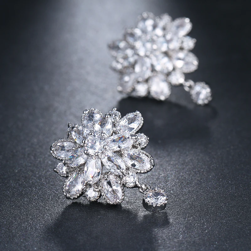 Женские серьги гвоздики AAA с фианитом|flower stud earrings|stud earringsear earrings |