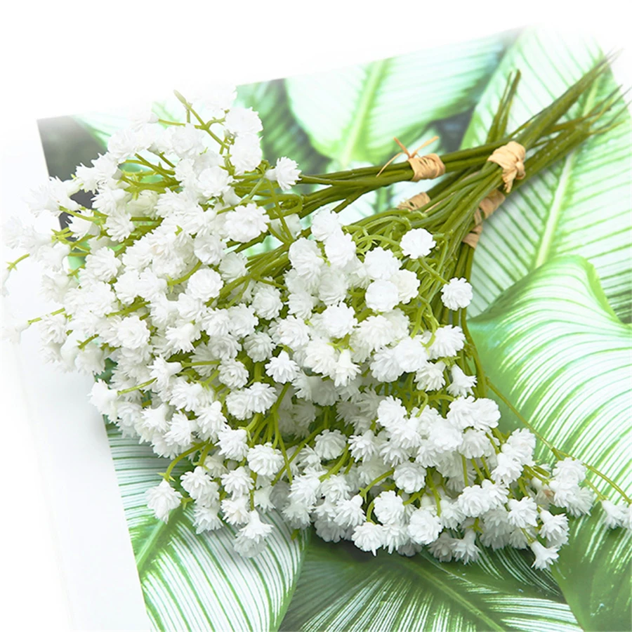 

1PC/lot Artificial Gypsophila Flowers Bouquets White Baby's Breath Fake Flowers Bouquets for Arrangement Wedding Home Decorate