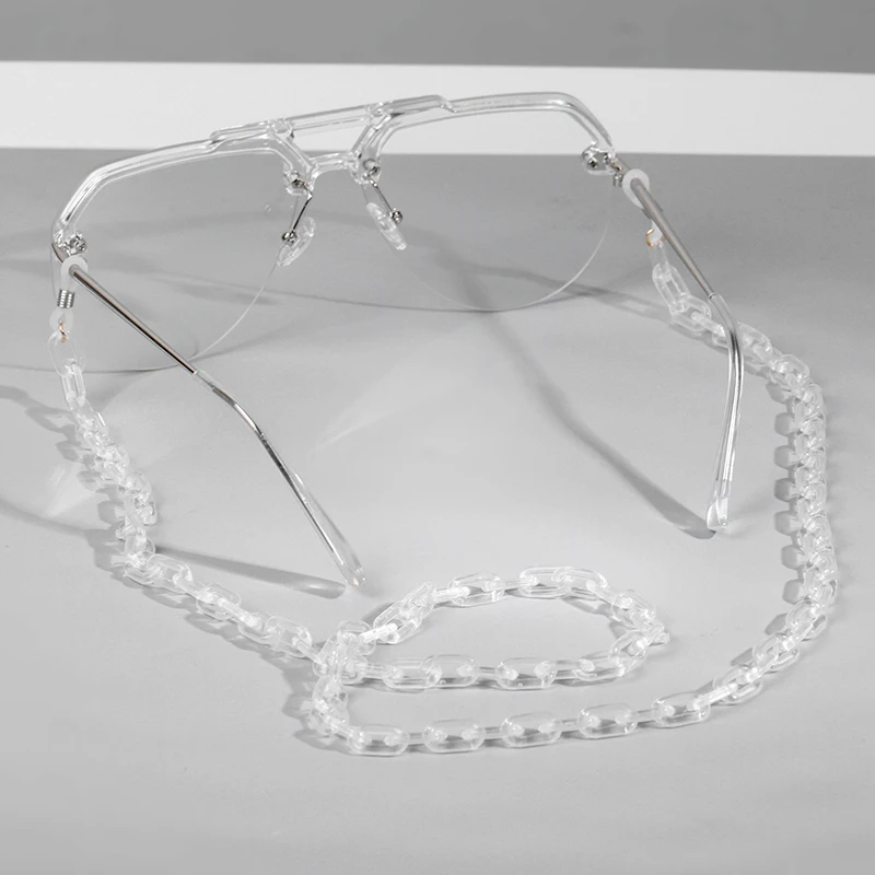 Transparent Fashion Multicolor Acrylic Eyeglass Chain for Reading Women Eyewears Accessories Sunglasses Chain Cord Holder Neck Strap Rope - Цвет: Transparent