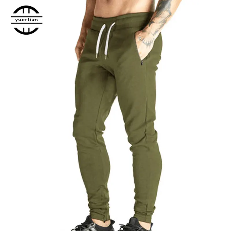 

2019 Jogging Pants Striped Gym Trousers Sport Pencil Pants Men sweatpants Cotton Soft Bodybuilding Joggers Black Running Tights