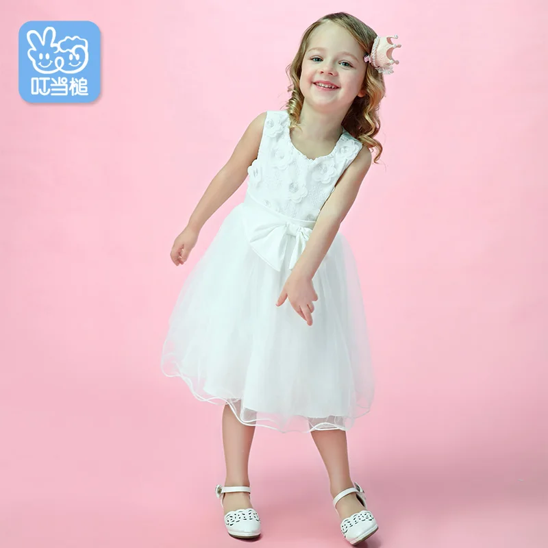 

Dinstry Baby girl dress for aged 1-2-3-4 year's summer ,summer dress with sleeveless,princess dress with butterfly knot