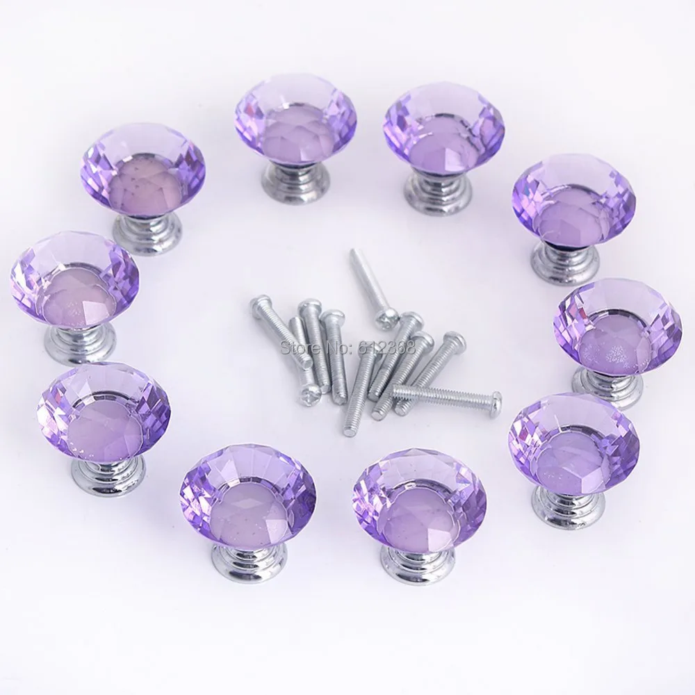 

Tangpan 30MM diamond Crystal glass alloy door drawer cabinet wardrobe pull handle knobs