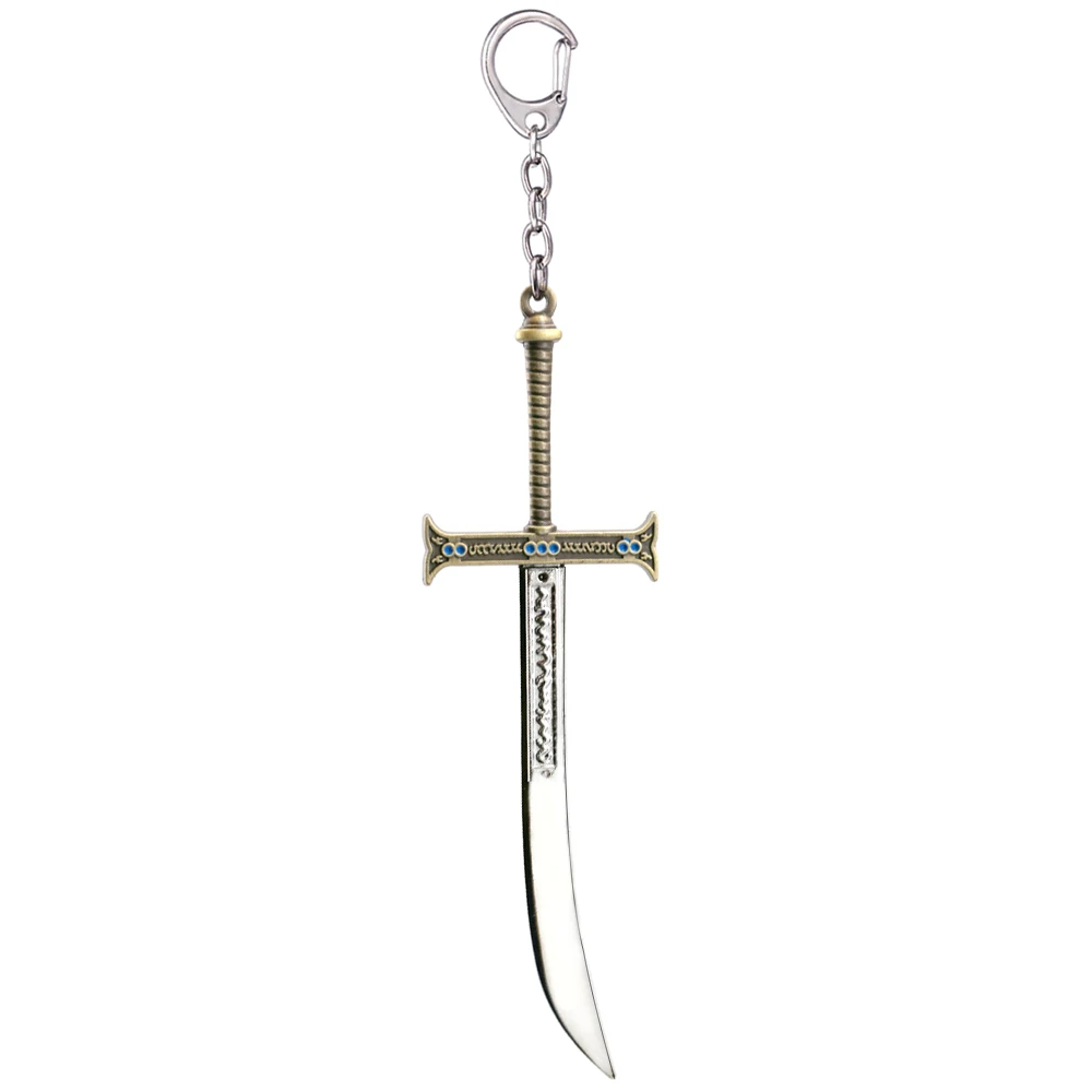 

Anime One Piece Keychain Dracule Mihawk Black Sword Toy Key Ring Metal Key Chain Gift for Men Jewelry Chaveiro