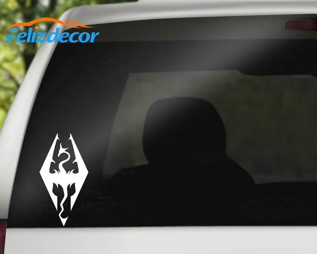 aliexpress com buy 25cm tall skyrim style art dragon vinyl car