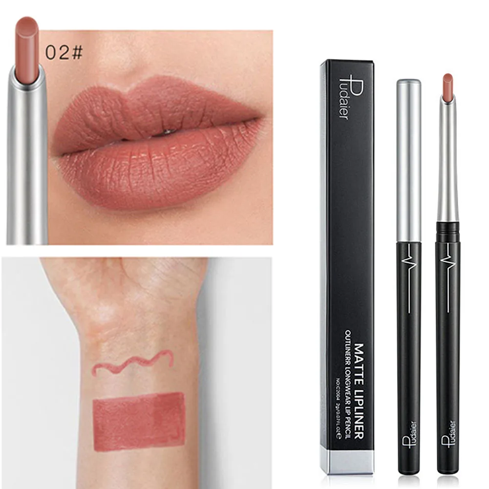 2 17 Colors Matte Lip Liner Smudge Proof Long Lasting Lip Pencil for Women Makeup 789 - Цвет: 2