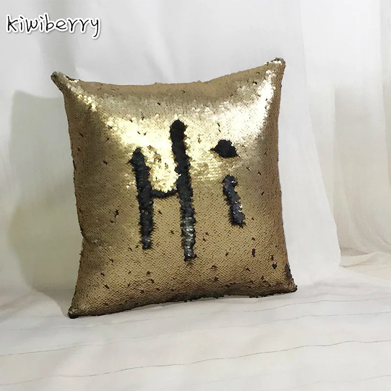 

Decorative Luxurious Reversible Pillow Mermaid Sequin Square Hidden Zipper Sofa Cushion Cuscini Almofada Coussin Cojines Betis