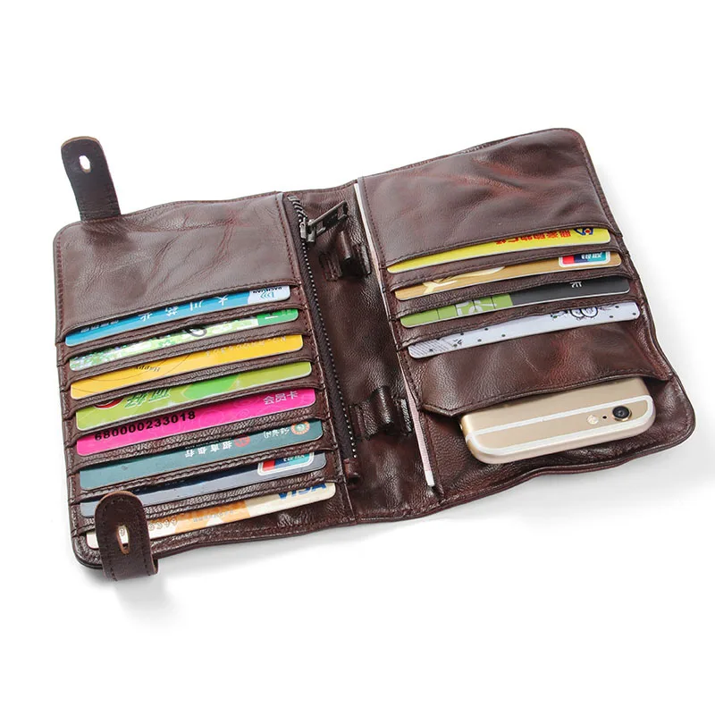 Brieftasche Schicht Falten 1 Geldbörse Männer Bjyl Schaffell Benutzerdefinierte Handgemachte Die Hand Von Langen 2 Leder Abschnitt Vintage Erste FX85qw8
