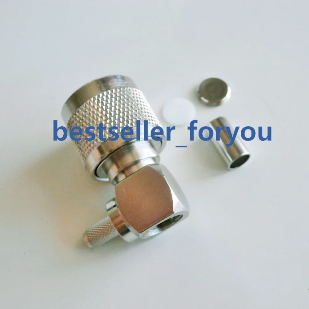 

N Male Right Angle RA plug sloder Crimp RG58 RG142 LMR195 RG223 50-3 Cables RF Connector