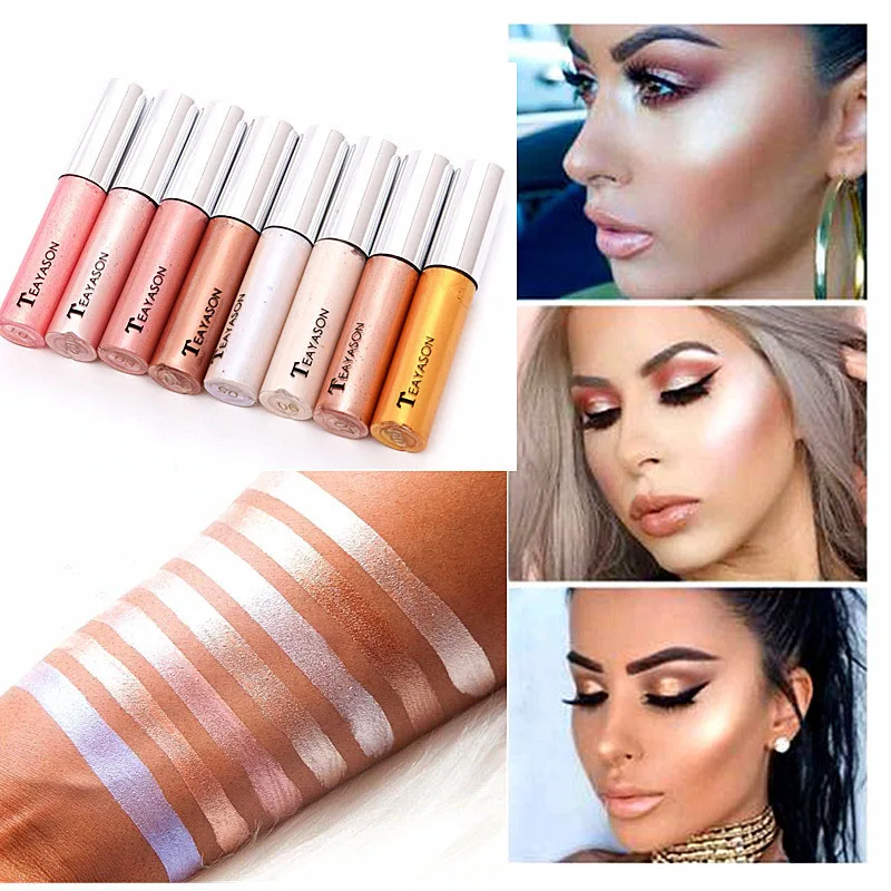 Shimmer Liquid Highlighter Glitter Face Glow Kit Contour Brightener