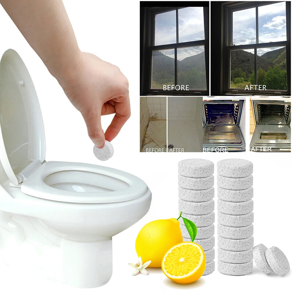 10 высокоэффективный effervescent таблетки очиститель в дополнение к пятнам лимонный вкус/16 мм Туалет очиститель
