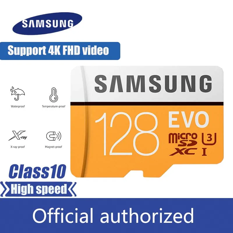 SAMSUNG EVO Micro SD карта 32 ГБ, 64 ГБ и 128 ГБ Class10 карты памяти microSDXC UHS-I TF карты 4 K HD для смартфонов планшет с адаптер
