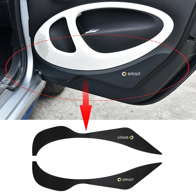 

Door protection sticker Carbon fiber texture decoration for new smart 453 fortwo forfour Anti-scratch modification accessories