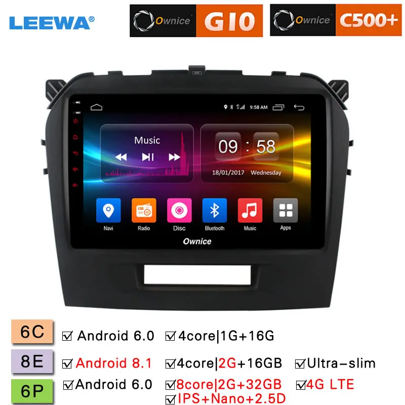 Cheap LEEWA 9 " 2.5D Nano IPS Screen Android 8.1 Octa Core/DDR3 2G/32G/4G LTE Car Media Player For Suzuki Vitara 2015-2016(Vitara 2) 0