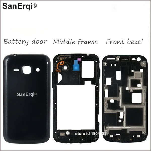 

SanErqi 10sets Full Housing Cover For Samsung Galaxy Ace 3 S7270 Front Frame + Middle Chassis Bezel + Back Battery Cover