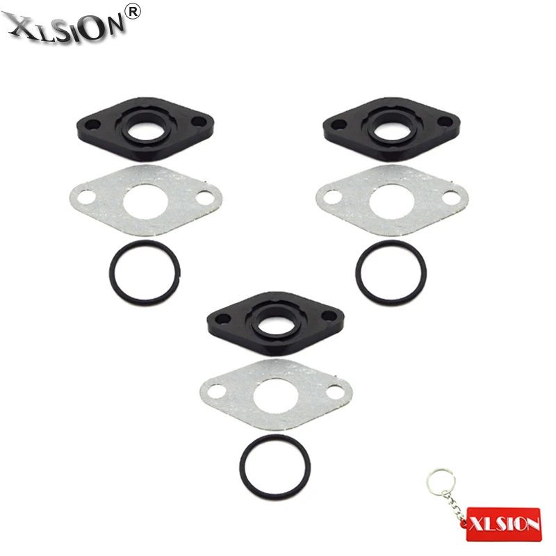 XLSION Aftermarket 3 комплекта 17 мм карбюратор воздушный фильтр для карбюратора прокладки для китайского мопеда скутер GY6 50cc