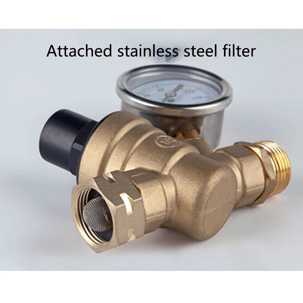 

Adjustable Relief Welding Flow Filter Gauge Thicken Water Mini High Accuracy Brass Durable Reducer Pressure Regulator