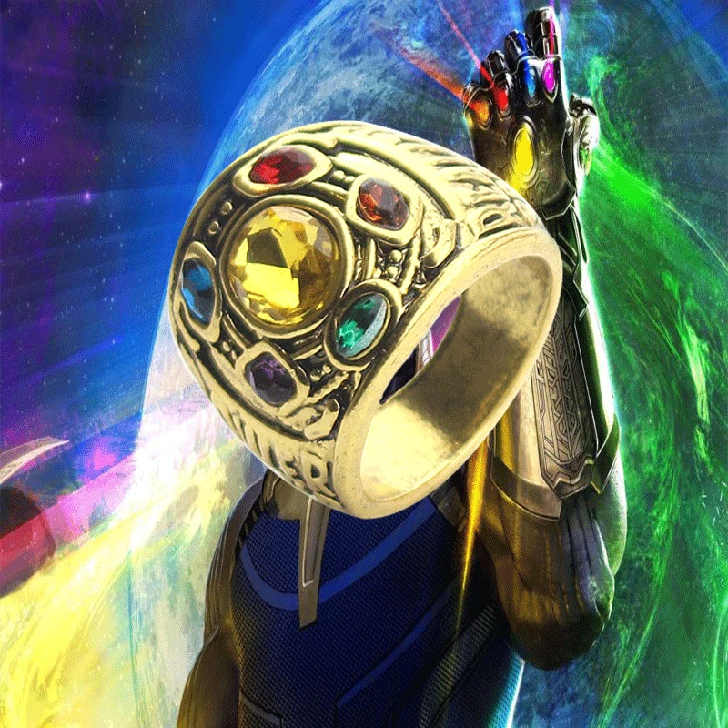 

Movie Avengers: Final Thanos Ring of Power Cosplay Infinity Gauntlet, Men's Ring Halloween Action Figure B533
