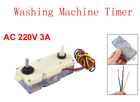 

Replacing Double Shaft AC 220V 3A 4 Wires Timer for Washing Machine Washer 2pcs
