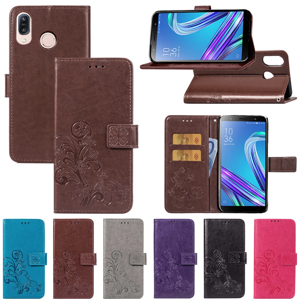 

For ASUS Zenfone Max ZB555KL Leather Flip Wallet Cases For Asus Zenfone Max ZB555KL Soft Silicone Cover Phone Bag