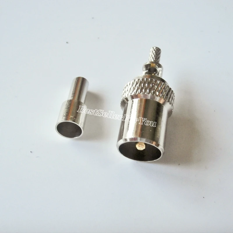 Connector Iec Tv Dvbt Pal Male Plug Window Crimp Rg174 Rg316 Lmr100