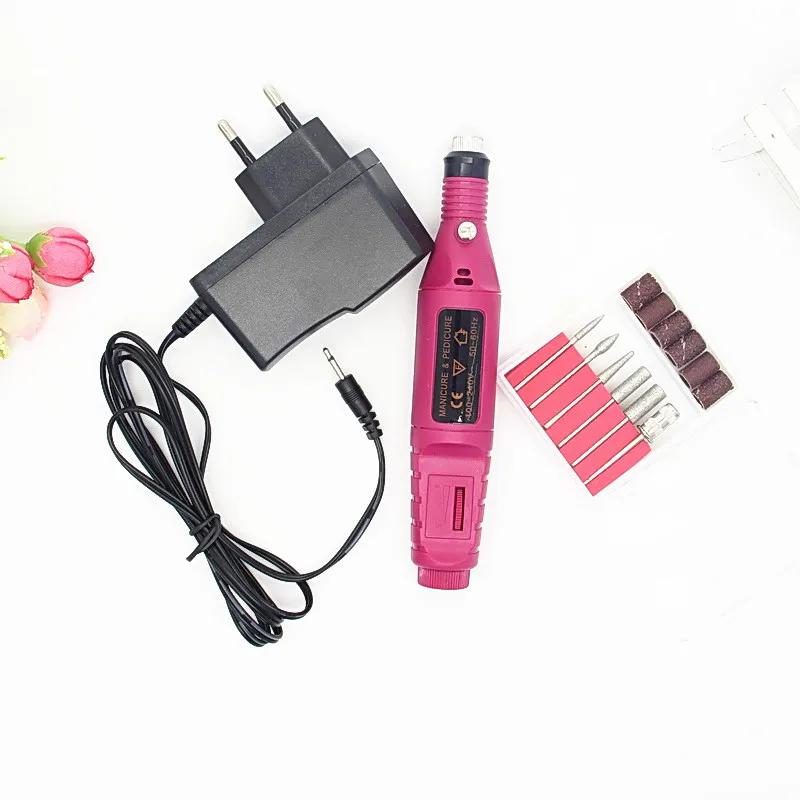 1set 6bits 20000rpm Professional Electric Manicure Machine Nail Drill Pen Pedicure File Polish Shape Tool Feet