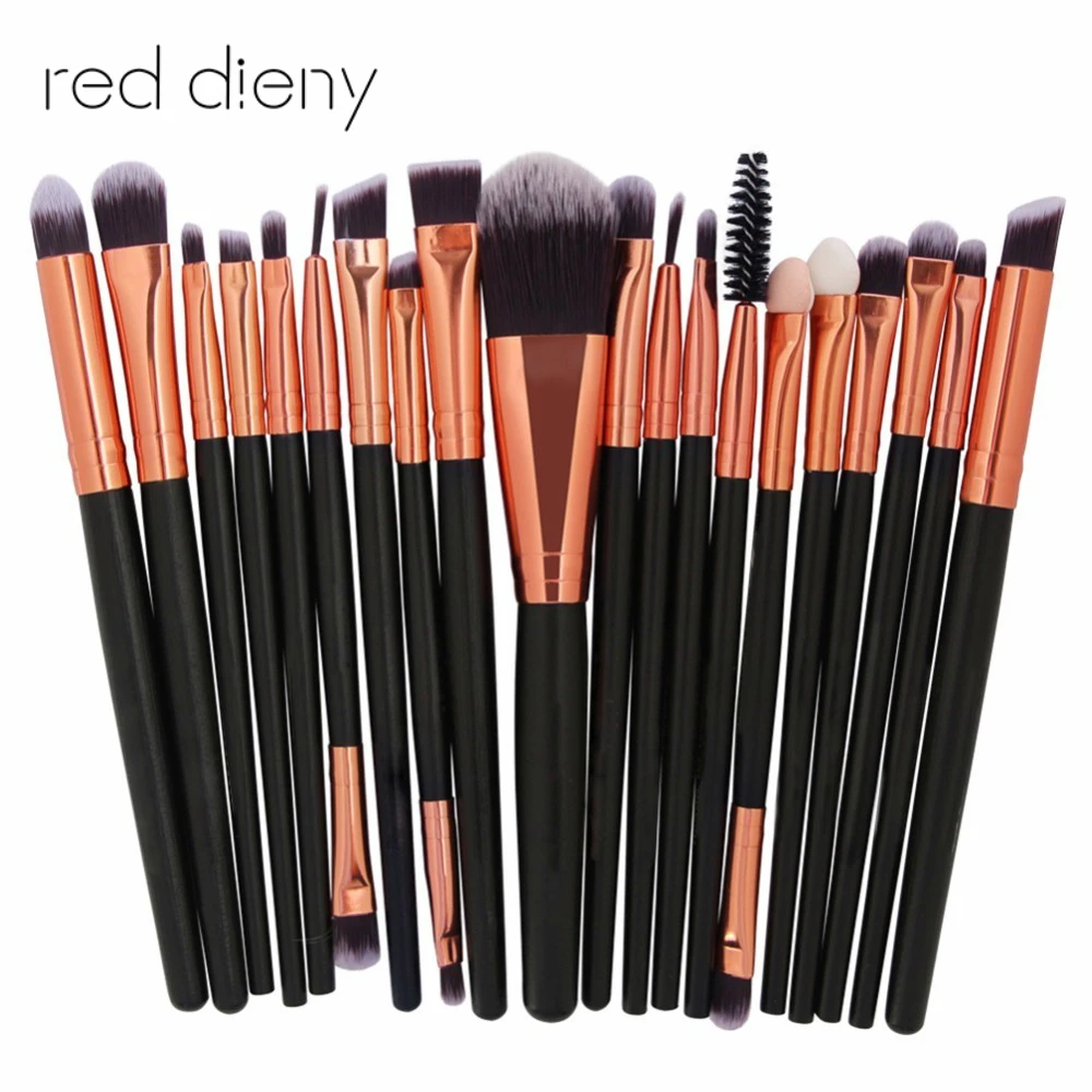 20 Pcs Professional Makeup Brush Kit Beautician Cosmetics Make Up