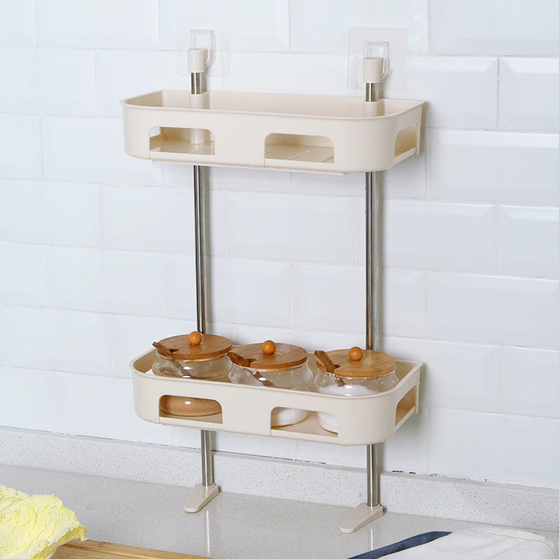 متعدد الوظائف الحمام شحن الضرب متعدد الطبقات غسل الرف ، المرحاض الرف ، مسمار الشحن الجدار شنقا رف التخزين 30*14*56 سنتيمتر